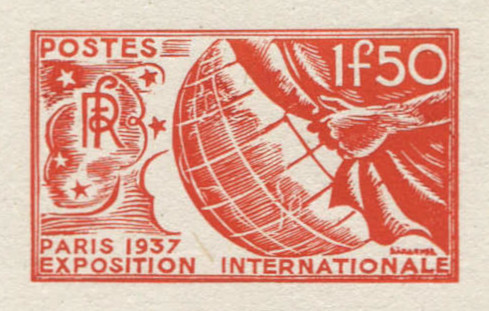 France_1936_Yvert_327a-Scott_320_unadopted_Exposition_International_Paris_red_typo_e_AP_detail