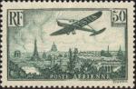 France_1936_Yvert_PA14b-Scott_C14_unissued_50f_small_f_dark-green_plane_over_Paris_d_US