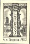 France_1934_Yvert_302b-Scott_302_unadopted_3f_St-Trophime_1er_etat_black_c_AP