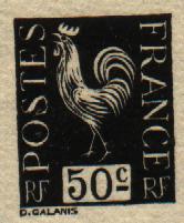France_1934_Yvert_633a-Scott_unadopted_Coq_50c_black_typo_b_AP_detail