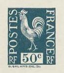 France_1934_Yvert_633b-Scott_unadopted_Coq_50c_green_301_typo_ab_CP_detail