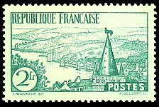 France_1935_Yvert_301-Scott_301_Riviere_bretonne_green_a_IS