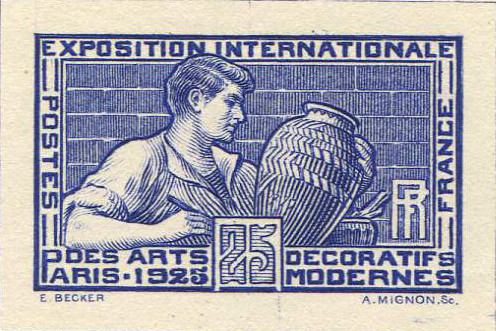 France_1924_Yvert_212a-Scott_222_unissued_in_TD_Arts_decoratifs_blue-violet_AP_detail