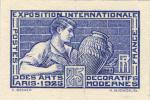 France_1924_Yvert_212a-Scott_222_unissued_in_TD_Arts_decoratifs_blue-violet_AP_detail