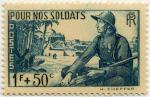 France_1940_Yvert_452-Scott_B95_1f_+_50c_Soldiers_a_IS