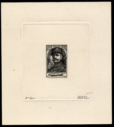 France_1940_Yvert_455a-Scott_B98_unadopted_40c_+_60c_Marechal_Foch_2eme_etat_black_b_AP