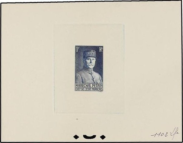 France_1940_Yvert_472a-Scott_417_unadopted_Petain_1f_blue_1102_Lfc_CP