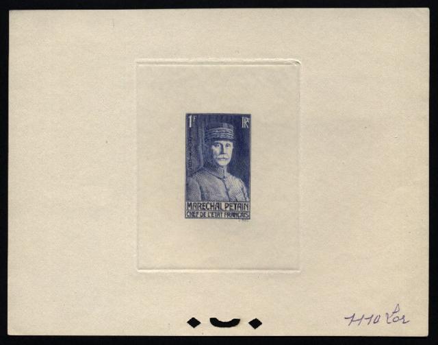 France_1940_Yvert_472a-Scott_417_unadopted_Petain_1f_blue_1110_Lor_ab_CP