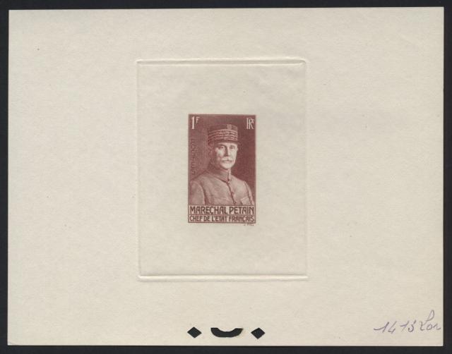 France_1940_Yvert_472a-Scott_417_unadopted_Petain_1f_red_1413_Lor_aa_CP