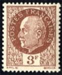 France_1941_Yvert_521_Scott_unissued_3f_Petain_brown_perf_a_US