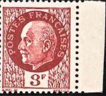 France_1941_Yvert_521_Scott_unissued_3f_Petain_brown_perf_c_US