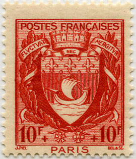 France_1941_Yvert_537-Scott_B128_Armoire_de_Paris_a_IS