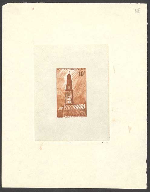 France_1942_Yvert_567a-Scott_unadopted_Beffroy-Beffroi_brown_ab_AP