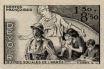 France_1942_Yvert_585a-Scott_B159_unadopted_1f50_+_8f50_Devoir_Oeuvres_sociales_armee_2eme_etat_black_aa_AP_detail