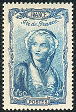 France_1944_Yvert_595-Scott_B169_1f50_+_4f_Ile-de-France_1943_b_IS