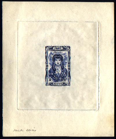 France_1944_Yvert_597a-Scott_B171_unadopted_4f_+_6f_Savoie_dark-blue_ca_AP