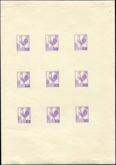 France_1944_Yvert_630a-48-Scott_477-95_unadopted_1f50_Coq_violet_litho_ab_COLL