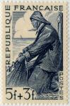 France_1949_Yvert_824-Scott_B234_5f_+_3f_Fisherman_b_IS