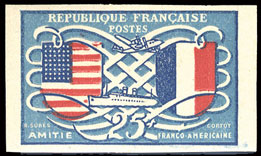 France_1949_Yvert_840a-Scott_622a_unadopted_Amitie_FR-USA_ground_blue_typo_a_ESS