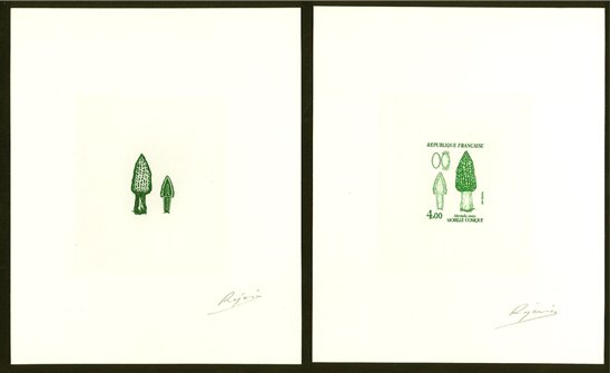 France_1987_Yvert_2490-Scott_2052_positive_green_+_negative_dark-green