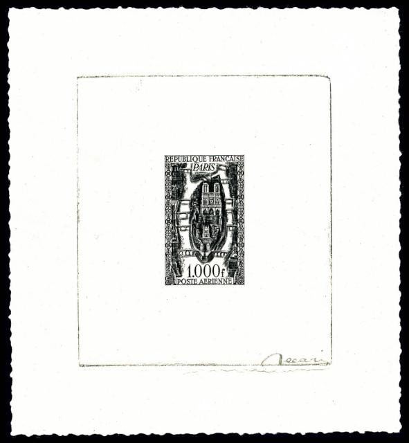 France_1949_Yvert_PA29a-Scott_C28_unadopted_1000f_Paris_black_ja_AP