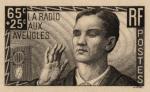 France_1938_Yvert_418a-Scott_B79_unadopted_65c_+_25c_radio_sepia_aa_AP_detail