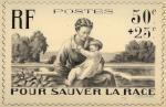 France_1937_Yvert_356e-Scott_B64_unadopted_50c_+_25c_Pour_Sauver_la_Race_MAQ