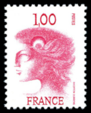 France_1976_Yvert_1892b-Scott_1496_unissued_1f_Marianne_by_Excoffon-Durrens_h_US