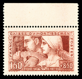 France_1928_Yvert_252-Scott_B27_red-brown_perf_aa