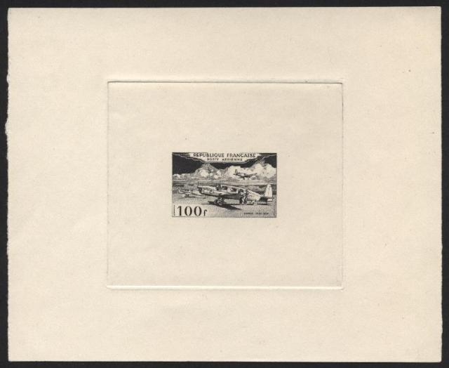 France_1953_Yvert_PA30a-Scott_C29a_unadopted_100f_Simoun_black_a_AP