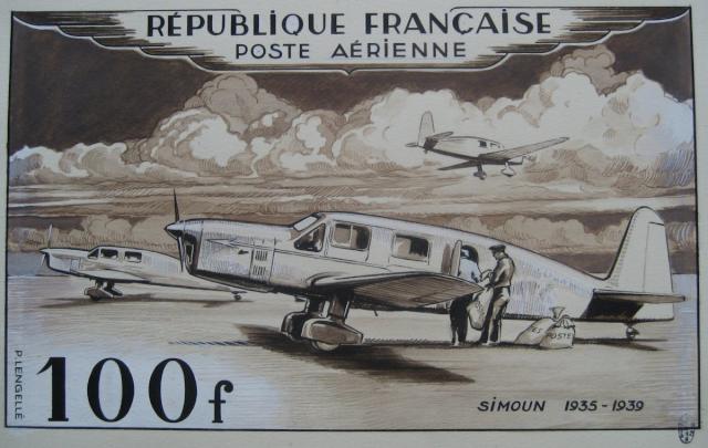 France_1953_Yvert_PA30a-Scott_C29a_unadopted_100f_Simoun_MAQ