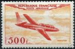 France_1953_Yvert_PA32-Scott_C31_500f_Fouga_Magister_a_IS