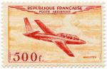 France_1953_Yvert_PA32-Scott_C31_500f_Fouga_Magister_b_IS
