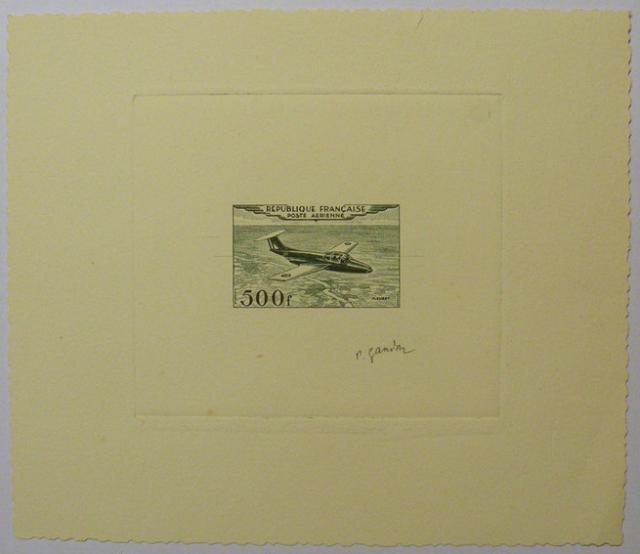 France_1953_Yvert_PA32b-Scott_C31b_unadopted_500f_Fleuret_black_g_AP