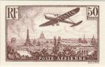 France_1936_Yvert_PA14b-Scott_C14_unissued_plane_over_Paris_50f_small_f_brown_AP_detail_a