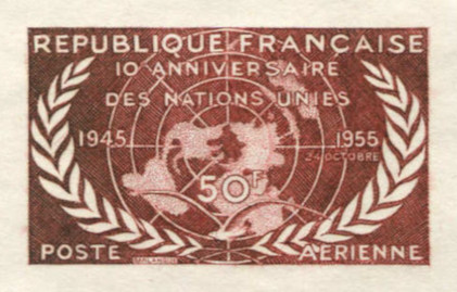 France_1955_Yvert_911c-Scott_671_unadopted_airmail_50f_ONU_brown_1720_Lx_aa_ATP_detail