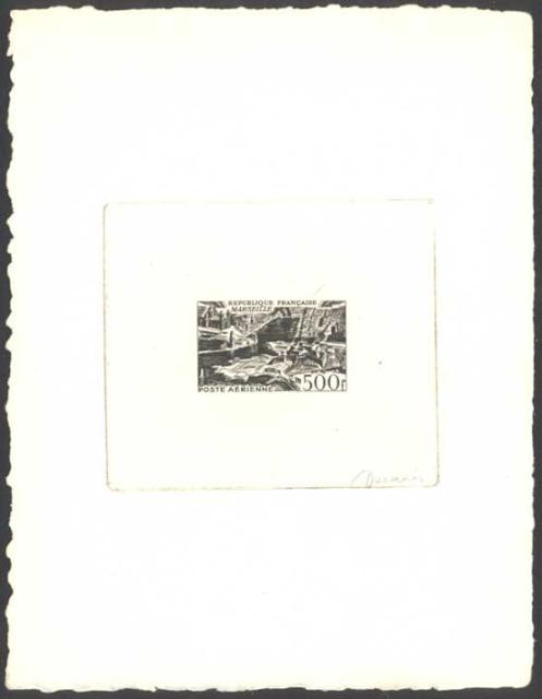 France_1949_Yvert_PA27a-Scott_C26a_unadopted_Marseille_500f_black_s_AP