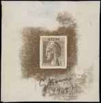 France_1948_Yvert-Scott_unadopted_6f_Marianne_de_Hourriez_A_brown_typo_ha_AP