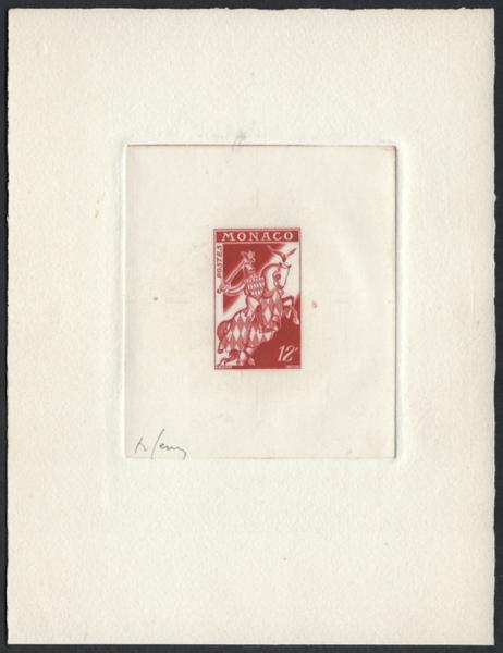 Monaco_1954_Yvert_Preoblitere_13-Scott_323_dark-red