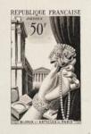 France_1951_Yvert_973a-Scott_714a_unadopted_joaillerie_Type_I_sepia_a_AP_detail