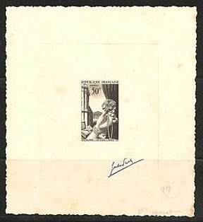 France_1951_Yvert_973a-Scott_714a_unadopted_joaillerie_Type_I_sepia_c_AP