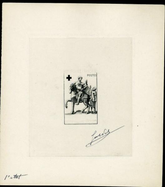 France_1960_Yvert_1279-Scott_B348_1er_etat_black