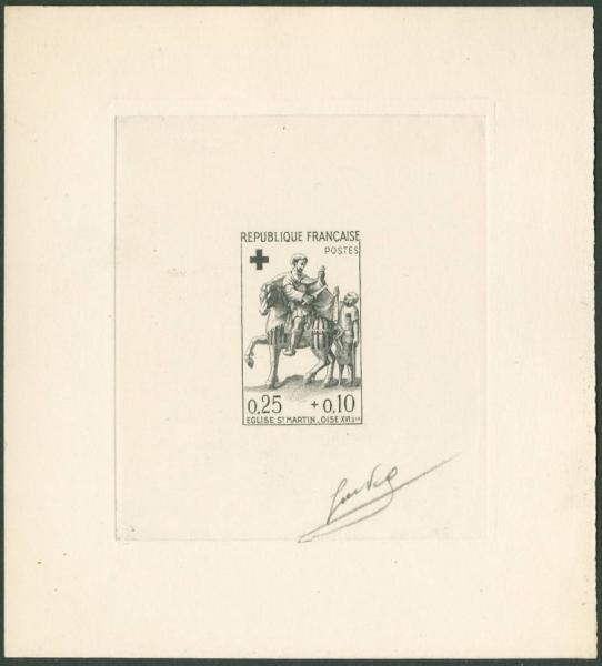 France_1960_Yvert_1279-Scott_B348_etat_black_a