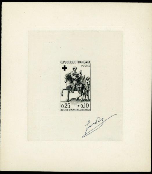 France_1960_Yvert_1279-Scott_B348_etat_black_b