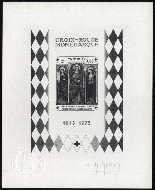 Monaco_1972_Yvert_BF7a-Scott_864_unadopted_Dolceaqua_Red_Cross_black_da_AP