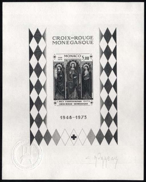 Monaco_1972_Yvert_BF7a-Scott_864_unadopted_Dolceaqua_Red_Cross_black_ea_AP