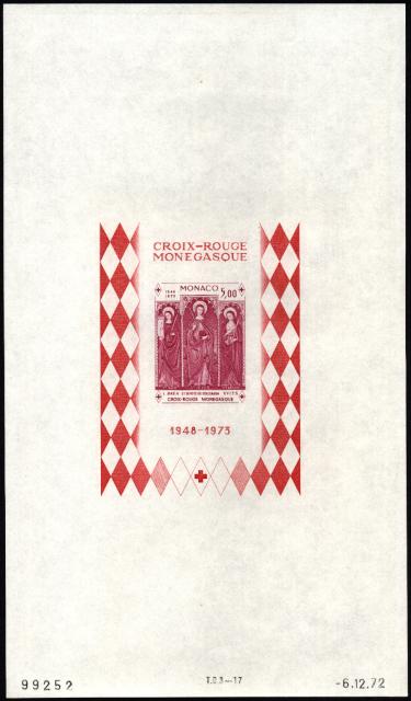 Monaco_1972_Yvert_BF7a-Scott_864_unadopted_Dolceaqua_Red_Cross_lilac-red_d_ESS