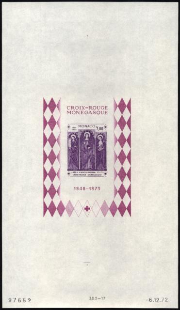 Monaco_1972_Yvert_BF7a-Scott_864_unadopted_Dolceaqua_Red_Cross_violet_i_ESS