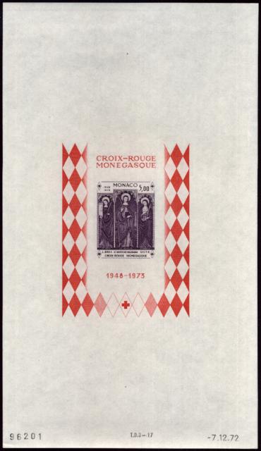 Monaco_1972_Yvert_BF7a-Scott_864_unadopted_Dolceaqua_Red_Cross_dark-violet_ca_ESS