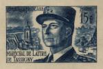 France_1952_Yvert_920b-Scott_675b_unadopted_Marechal_de_Lattre_Type_II_blue_1115_Lx_ca_ATP_detail